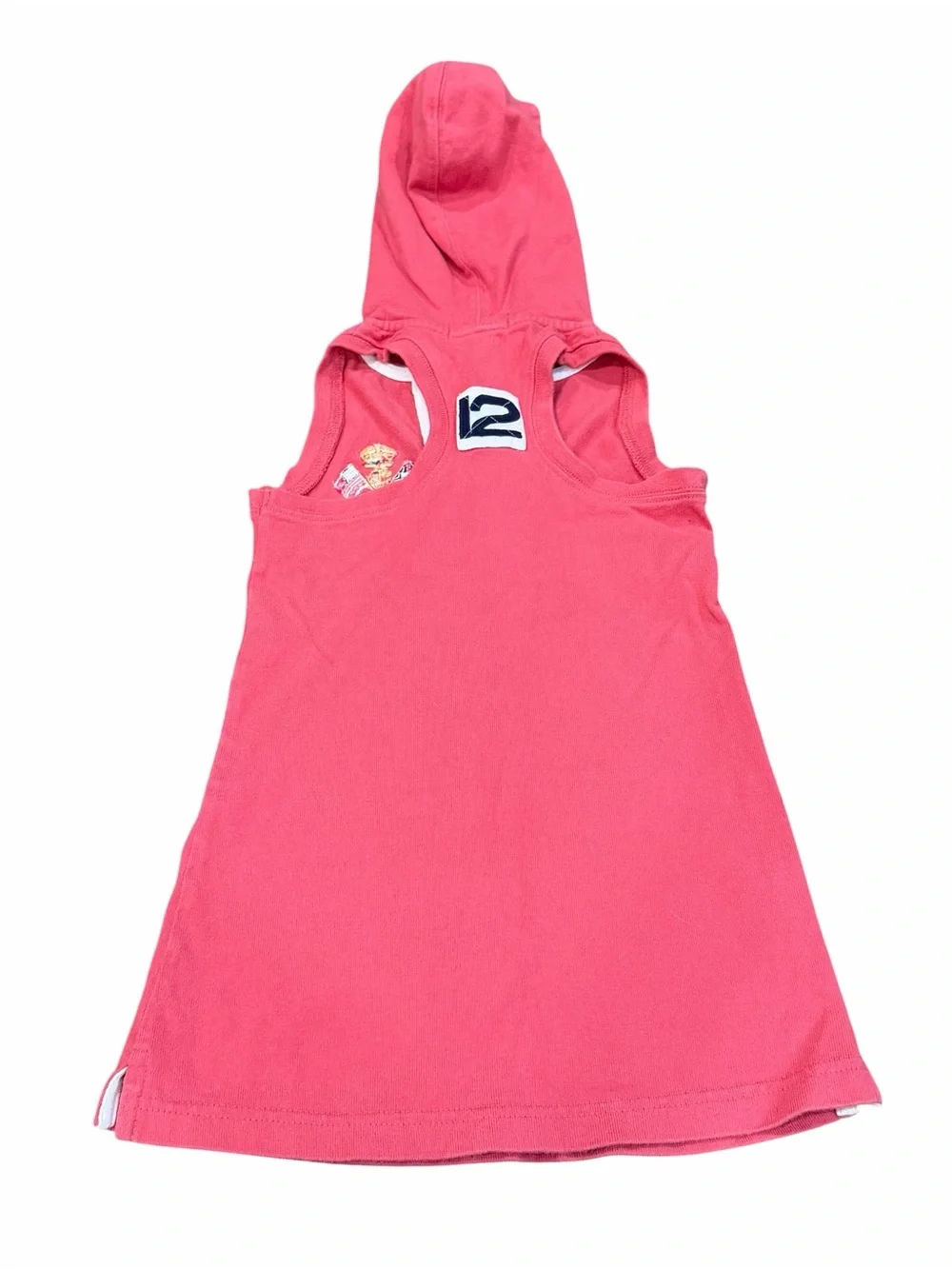 Ralph Lauren Coral Hooded Sleeveless Kids Dress, Size 4